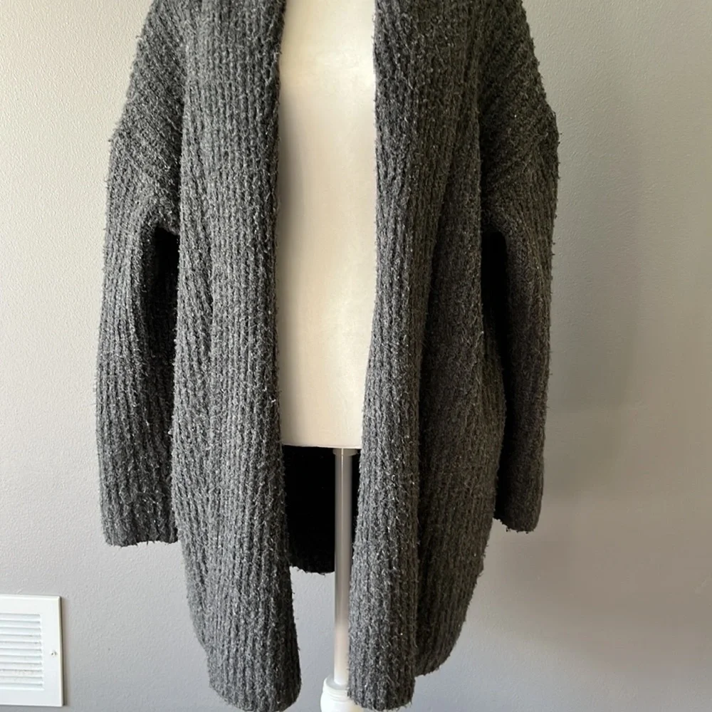 J.Crew Open Front Wool Blend Cardigan Gray